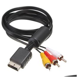 Cables 500 unids / lotes 1.8M O Video a 5 Rca Av para Ps3 / Ps2 Componente TV Drop Delivery Juegos Accesorios Juego Dheev