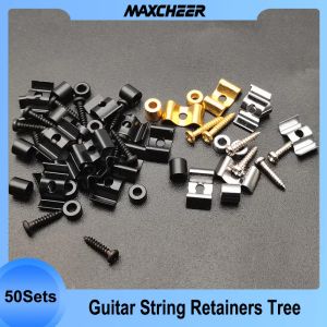 Kabels 50sets Elektrische gitaar String Retainers Tree voor St TL Electric Guitar Chrome Black Gold Electric Guitarra accessoires