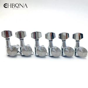 Câbles 6 PCS / Set Guyker Guitar Locking Tiners1 18 Lock String Tuning Key Pegs Machine Head Remplacement