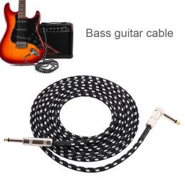 Kabels 6m 3m elektrische gitaarkabel draad koord geen geluid afgeschermde baskabel gevlochten jas voor gitaarversterker muziekinstrumenten