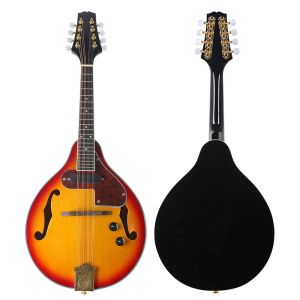 Cables de 8 cuerdas Guitarra de mandolina eléctrica A Style Rosewood Diftonewood Mandolin Instrumento musical para adultos con selección de bolsas Capo