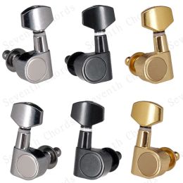 Câbles A Set 6 PCS Pas de réglage d'oreille PEPS TUNERS Têtes de machine Têtes de tuners pour guitare électrique acoustique Pas besoin de montage à vis