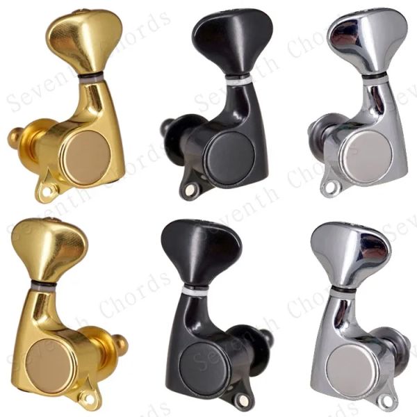 Câbles A Set 6 PCS petit bouton de poisson à poisson scelledGear String Tuning Pegs Taillers Machine Heads for Acoustic Electric Guitar