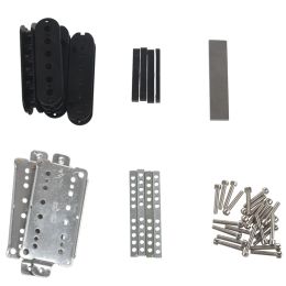 Kabels Een set gitaar Humbucker pick -up kits produceren accessoires/cupronickel Baseplate/Spacer/BoBbin/Pole Slug/Bar Alnico V Magnet
