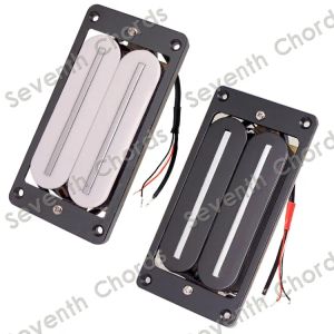 Câbles Un ensemble de 2 pcs Rail chaud à double lame de guitare électrique Humbucker Pickups / cou et pont et 4 fil blanc noir pour choisir