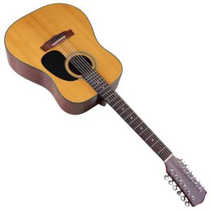 Câbles Guitare acoustique 12 String Orange Couleur pleine taille 41 pouces guitare folk
