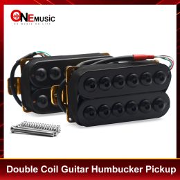Kabels verstelbare metalen dubbele spoel elektrische gitaar pick -ups humbucker punk zwarte kleur