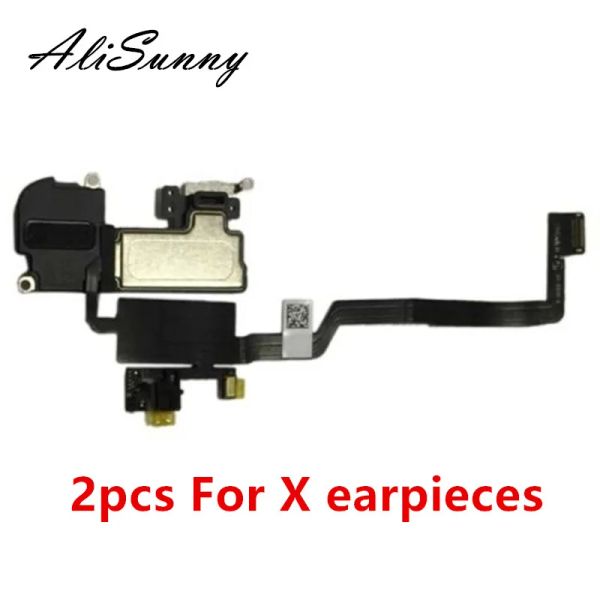 Cables Alisunny 2pcs Auricero Cable flexible para iPhone XS XR 11 12 13 PRO PRO MAX SONIDO SONIDO SONDER SENSOR A CARCES DE AURES DE AURES