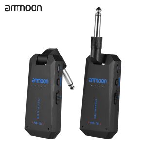 Câbles Ammoon AM5G Wireless 5.8g Guitar Système de guitare rechargeable Récepteur audio récepteur ISM Band Amplificateur de guitare Accessoires de guitare