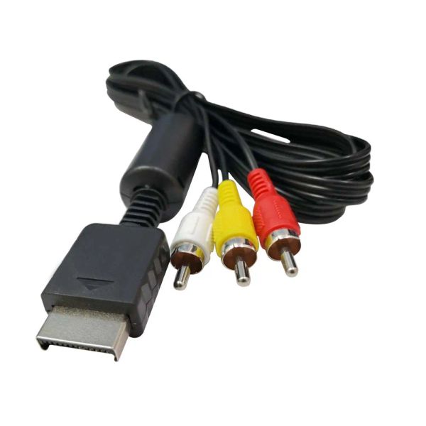 Cables Audio Video AV Cable Juego de juego Compuesto 3 RCA Copper Wire PS2RGB PS2AV Multi para Sony PlayStation1 2 3 PS1 PS2 PS3 Consola