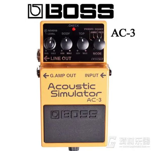 Pedal de simulador acústico AC3 AC3 de cables Boss, pedal de modelado de guitarra acústica para guitarras eléctricas con estuche de pedal de bonificación gratis