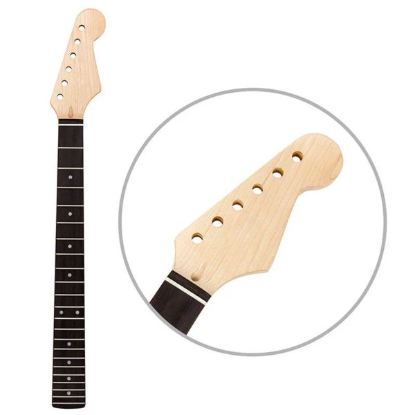 Cables de Canadá Maple St Electric Guitar Cuel Color Natural ST Rosewood Fretboard 21/22 trastes de 5.65.7 cm Ancho del talón con madera Graim