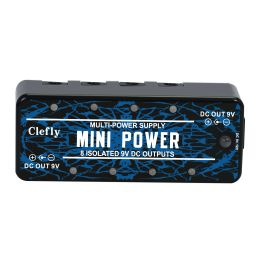 Kabels CleFly Mini Power Pedal Guitar Pedalen Voeding Multi Circuit Power 8 Geïsoleerde 9V -uitgang met kortsluitbeveiliging