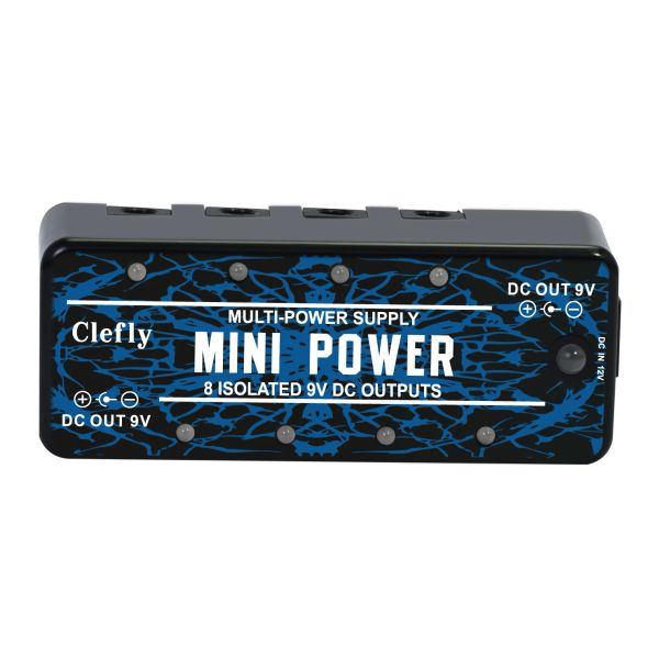 Cables Clefly Mini Power Pedal Guitar Pédales Alimentation Multi Circuit Power 8 Sortie 9V isolée avec court-circuit Protection