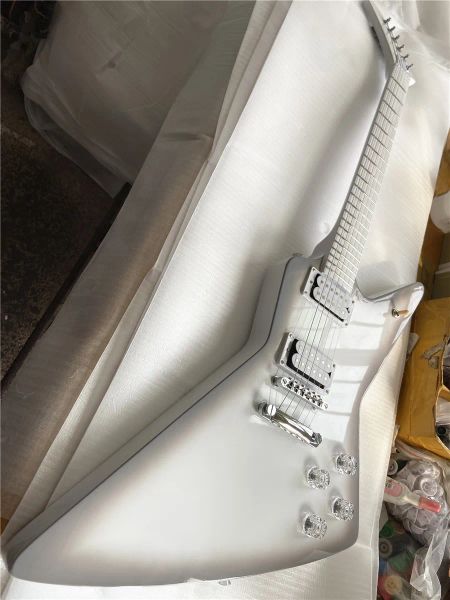 Cables La versión personalizada del diapasón de guitarra eléctrica con forma en color blanco puro se puede personalizar envío gratis