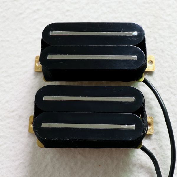 Câbles livraison gratuite Donlis en céramique Magnet Rail Humbucker Guitar Pickup avec pôles à lame en acier