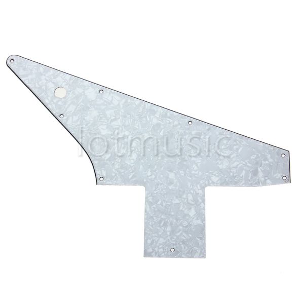 Câbles Guitare électrique Guitarra Pickguard Scratch Plate pour Explorer 76 Replacement de style réédition remplacement 3ply perle noir blanc