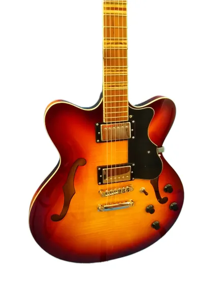 Cables Guitare électrique Sunburst 6String Classic ES335 Semihollow Guitar Jazz Custom Vintage Guitar Vth Guitar