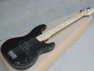 Kabels Factory 4 Strings Black Electric Bass -gitaar met stippen inlays, bieden aanpassing