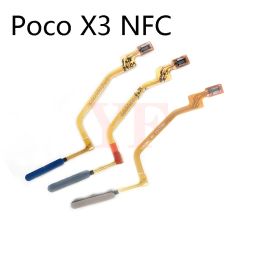 Câbles Capteur d'empreinte digitale pour Xiaomi POCO X3 NFC POCO M3 Pro empreinte tactile Menu ID RETOUR CALE CAVE CAPEUR SORCH ON OFF FLEX CABLE