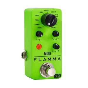 Kabels Flamma FC05 Modulatie Multi -effecten Pedaalmod Gitaar Pedaal 11 Modi Modi Chorus Flanger Phaser Tremolo Auto Wah