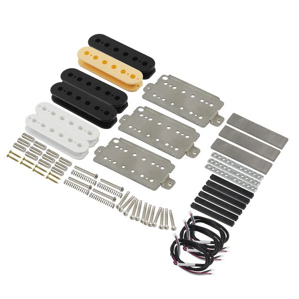 Cables Fleor Alnico 2 Pickup Guitar Humbucker Partes Kit de basura de la basura Barbin Barbin Bar Magnet para tono personalizado