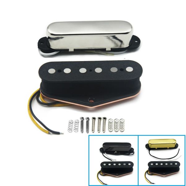 Cables Fleor Set of Vintage Alnico 5 Pickups de guitare électrique Tl Neck Bridge Pickups Set Black / Chrome / Gold pour choisir