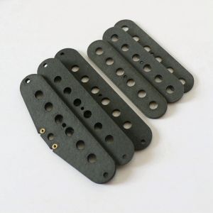 Câbles pour 3 micros de la plaque de fibre grise noire Strat Guitare Pickup Flatwork avec 48 / 50/52 mm Espacement des cordes
