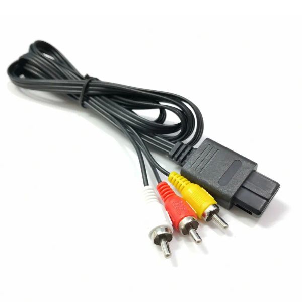 Cables para N64 SNES GameCube 6ft RCA AV TV Audio Video Cable de cable estéreo para Nintend 64 Exquisitamente diseñado duradero