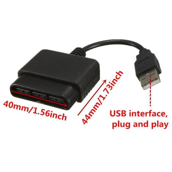 Câbles pour PS2 DualShock Joypad GamePad sur PS3 PC USB Games Contrat de convertisseur Adaptateur Câble sans pilote