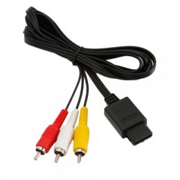 Cables FZQWEG 30 piezas 1,8 M 6 pies AV TV RCA Cable de vídeo para SNES Game Cube para Nintendo N64/64 Cable de juego