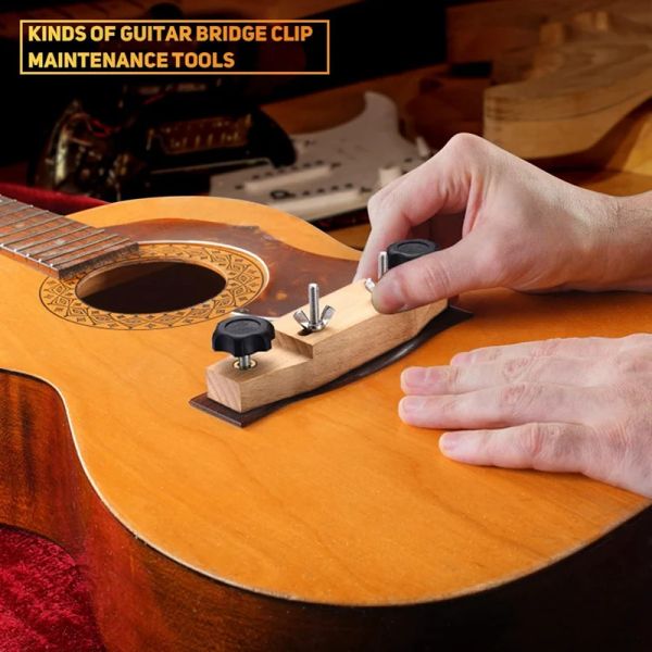 Cables Guitar Guitar Bridge Clamp, Entry Level Bridge Clamp acústica, para herramientas de accesorios de guitarra clásica/acústica Luthier