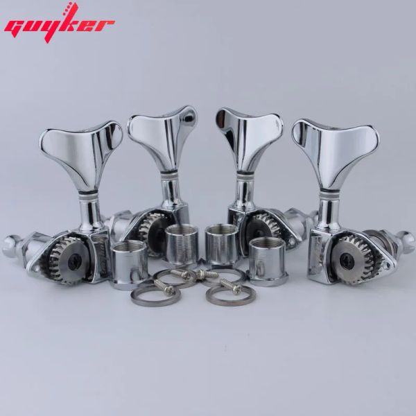 Cables Guyker Bass Guitar Machine Chrome Heads Open Gear Chrome