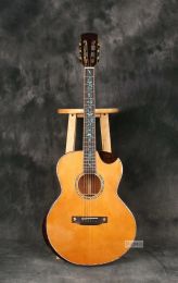 Kabels met de hand gemaakte akoestische elektrische gitaar 6 string akoestische gitaar vol solide hout 36 inch hoog glans rode ceder top folk gitaar