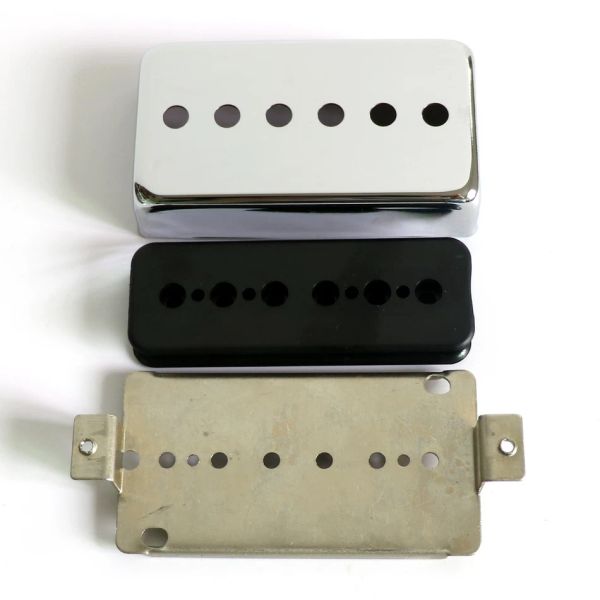 Câbles faits à la main P90 Humbucker Kits de pick-up de guitare couverture argentée en nickel avec bobine à bobine unique et plaque de base nickel