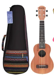 Kabels Hoge kwaliteit 21 -inch sopraan ukulele / ukelele Bag Sapele Wood 15 fret vier strings Hawaii gitaar snaar muziekinstrument