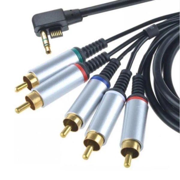 Câbles de haute qualité AV TV Video Composant Charge Cable Cord Cordon Fire de plomb pour PSP 2000 3000 PSP2 PSP3 Câbles Jeux Accessoires