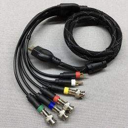 Câbles Câbles RVB + Sync Câble vidéo audio Sync pour PS1 pour PS2 pour le connecteur BNC de console de jeu PS3 Disponible 1,8 m non câble de composant