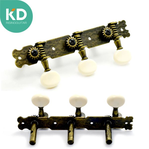 Cables KD Classical Guitar Tuning Peg Antigua Pegs de guitarra de guitarra Oval Button Máquina Reparación de piezas de reparación de guitarras