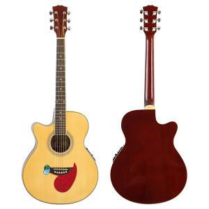 Câbles Hands gauche 40 pouces Design de guitare acoustique finition haute brillance haute guitare folklorique en bois avec ramassage