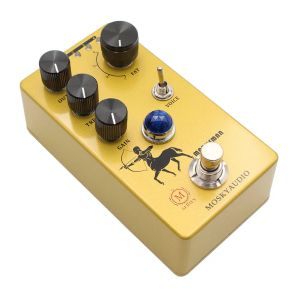 Câbles Mosky Guitar Effets Pedal Marksman Boost Overdrive the Electric Guitar Effets pédale 4 Mode bouton pièces de guitare jaune