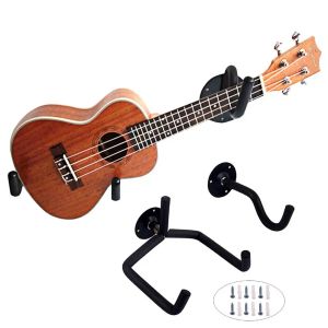 Câbles Mounchain ukulélé crochet métal métal horizontal suspension à crochet de crochet stand pour la guitare basse banjo accessoire