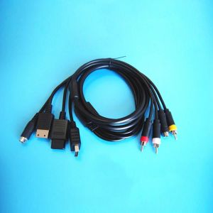Cables Cable de audio y vídeo multifuncional AVS RCA para consola de juegos Sega Saturn SS DC PS1 PS2 SNES N64 NGC SFC