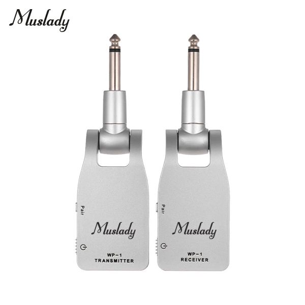 Câbles Muslady 2.4g Système de guitare sans fil Récepteur d'émetteur intégré Batterie de lithium rechargeable Plage de transmission 30m pour Elec