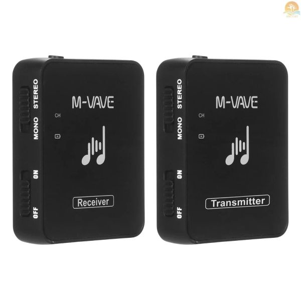 Câbles Mvave WP10 2,4 GHz Monitor-fil moniteur de guitare Système de transmission du récepteur de guitare avec bar à batterie rechargeable