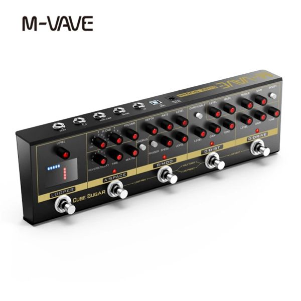 Cables Mwave Cube Sugar Guitar Multi-Effets Processeur pédale 72 IR DIGITAL DELAT réverb Boost Phaser Analog Overdrive Chorus FX LOOP