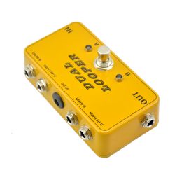 Cables Nuevos AB Looper Efecto de pedal Switcher verdadero Bypass para el interruptor de pie de naranja de la guitarra eléctrica