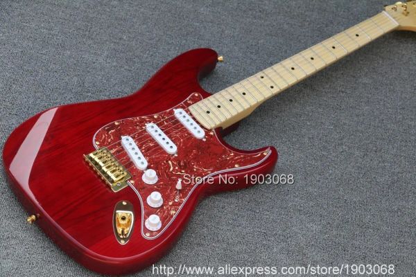 Câbles Nouvelles arrivantes Shop personnalisé Robin Trower Guitare électrique Golde Hardware Wine Red St Guitar Livraison gratuite