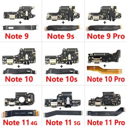Cables Nuevos para Xiaomi Redmi Nota 7 8 8T 9 9S 10 10S 11 Pro 4G 5G USB Cargador Cargador Conector Puerto de muelle Conector principal Cable flexible