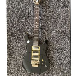 Câbles Nouveaux kort guitare personnalisé Signature personnalisée Kramer Style Electric Guitar Black Finish
